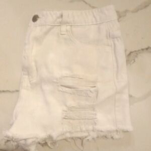 White jean shorts